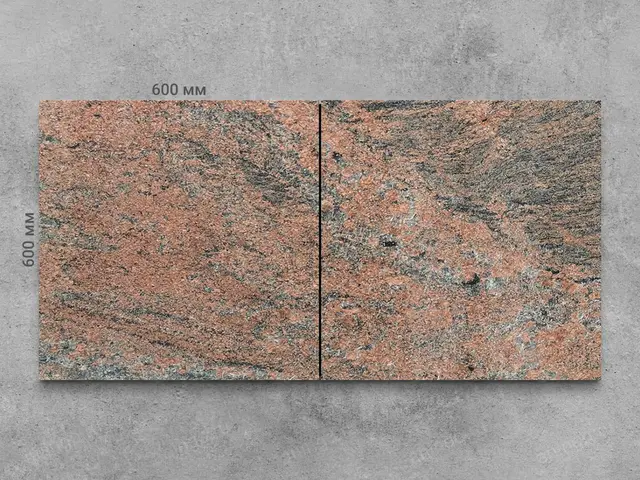 Плитка из гранита MULTICOLOUR RED полированный 600x600x20 мм, код 1227