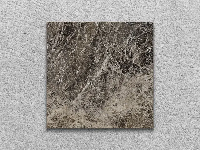 Слэб из мрамора MARON DI NOTTE полированный 100x100x20 мм, код 4891