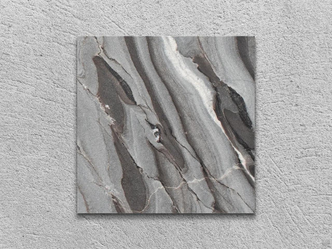 Слэб из мрамора ADILLA BLACK полированный 100x100x30 мм, код 2639