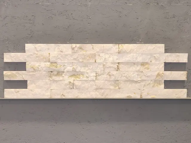 Плитка из известняка LIGHT STONE колотый 250x50x20 мм, код 26229