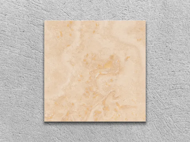 Слэб из травертина CLASSIC LIGHT 100x100x30 мм, код 9458