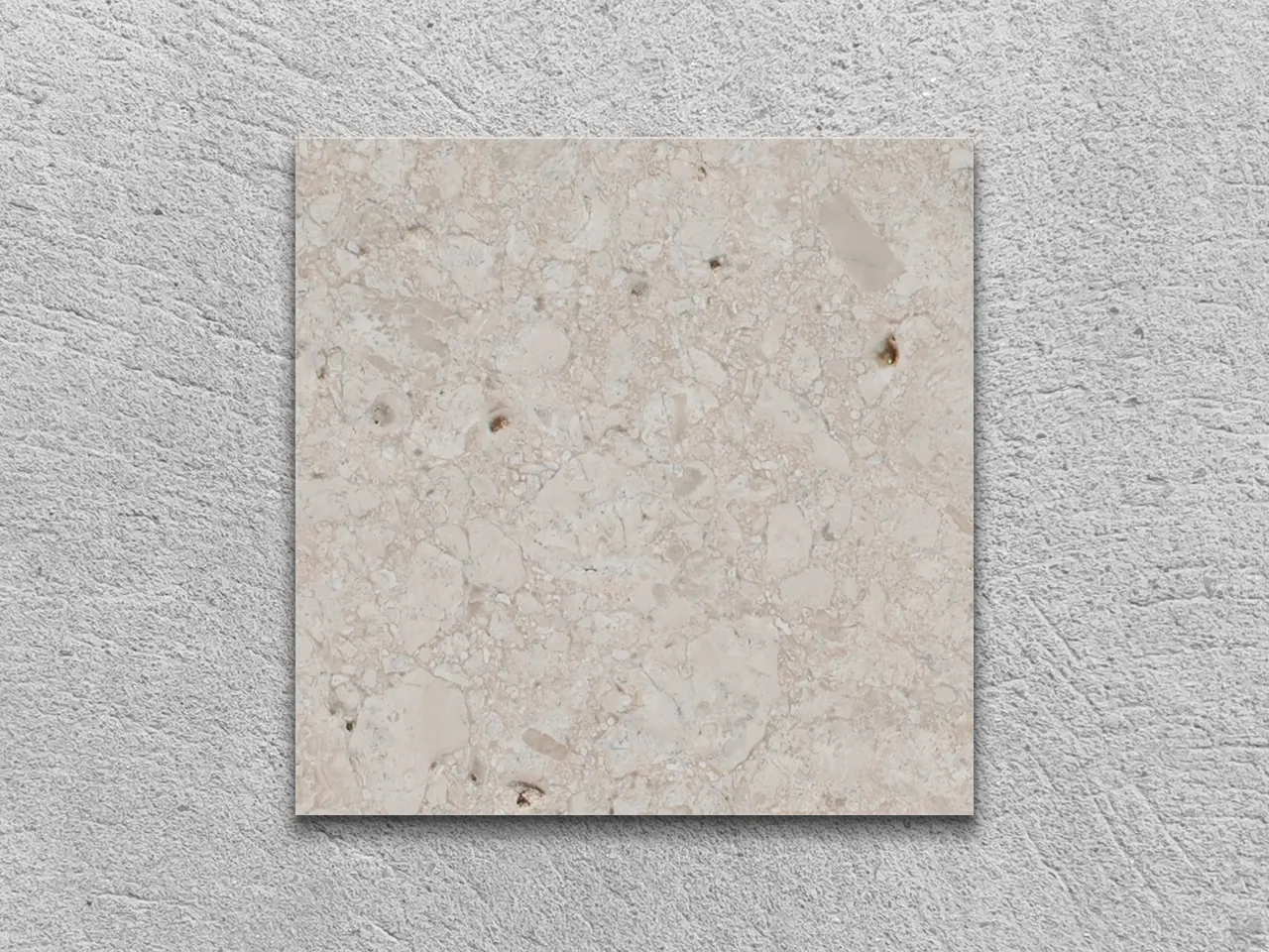 Слэб из мрамора CREMA DELICATO антик 100x100x20 мм, код 10622