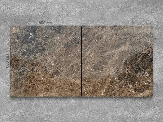 Плитка из мрамора EMPERADOR DARK полированный 600x600x20 мм, код 1729