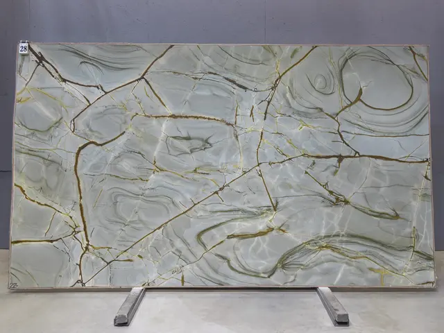 Слэб из кварцита BLUE ROMA 3370x1950x20 мм, код 26153