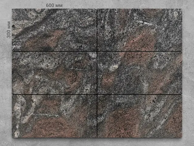 Плитка из гранита PARADISSO полированный 600x300x18 мм, код 1134