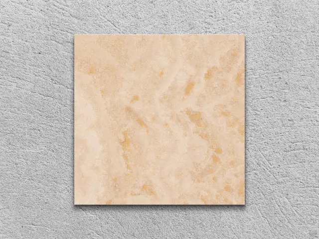 Слэб из травертина CLASSIC LIGHT 100x100x20 мм, код 9457