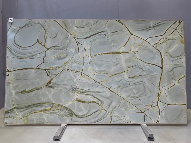 Слэб из кварцита BLUE ROMA 3370x1950x20 мм, код 26154