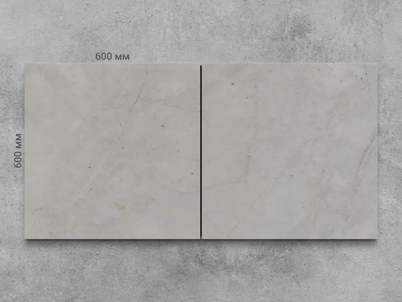 Плитка из мрамора PURE WHITE полированный 600x600x20 мм, код 1296