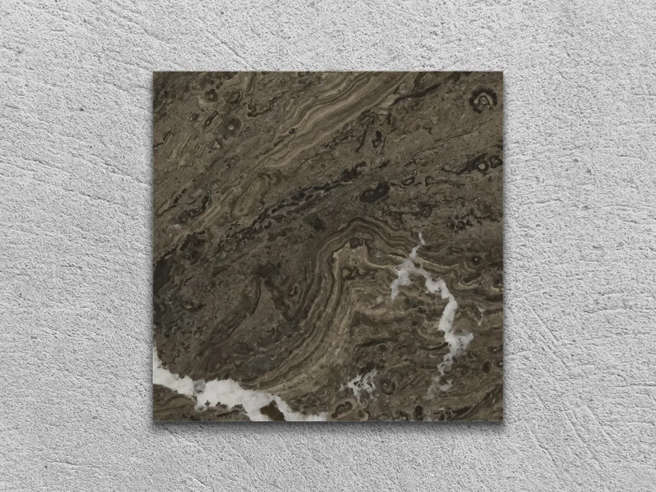 Слэб из мрамора MYSTIC BROWN FIERA LEATHER 100x100x20 мм, код 27688