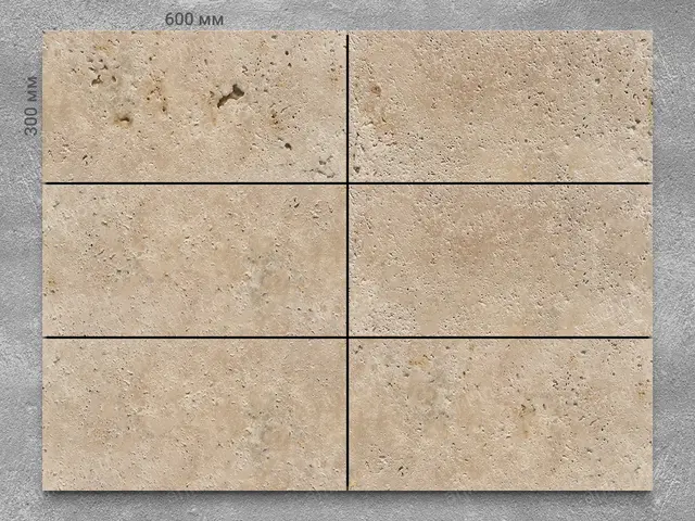 Плитка из травертина ANTIQ CROSS 600x300x30 мм, код 9405