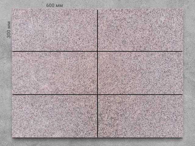 Плитка из гранита BRUNO RED термообработанный 600x300x20 мм, код 12537