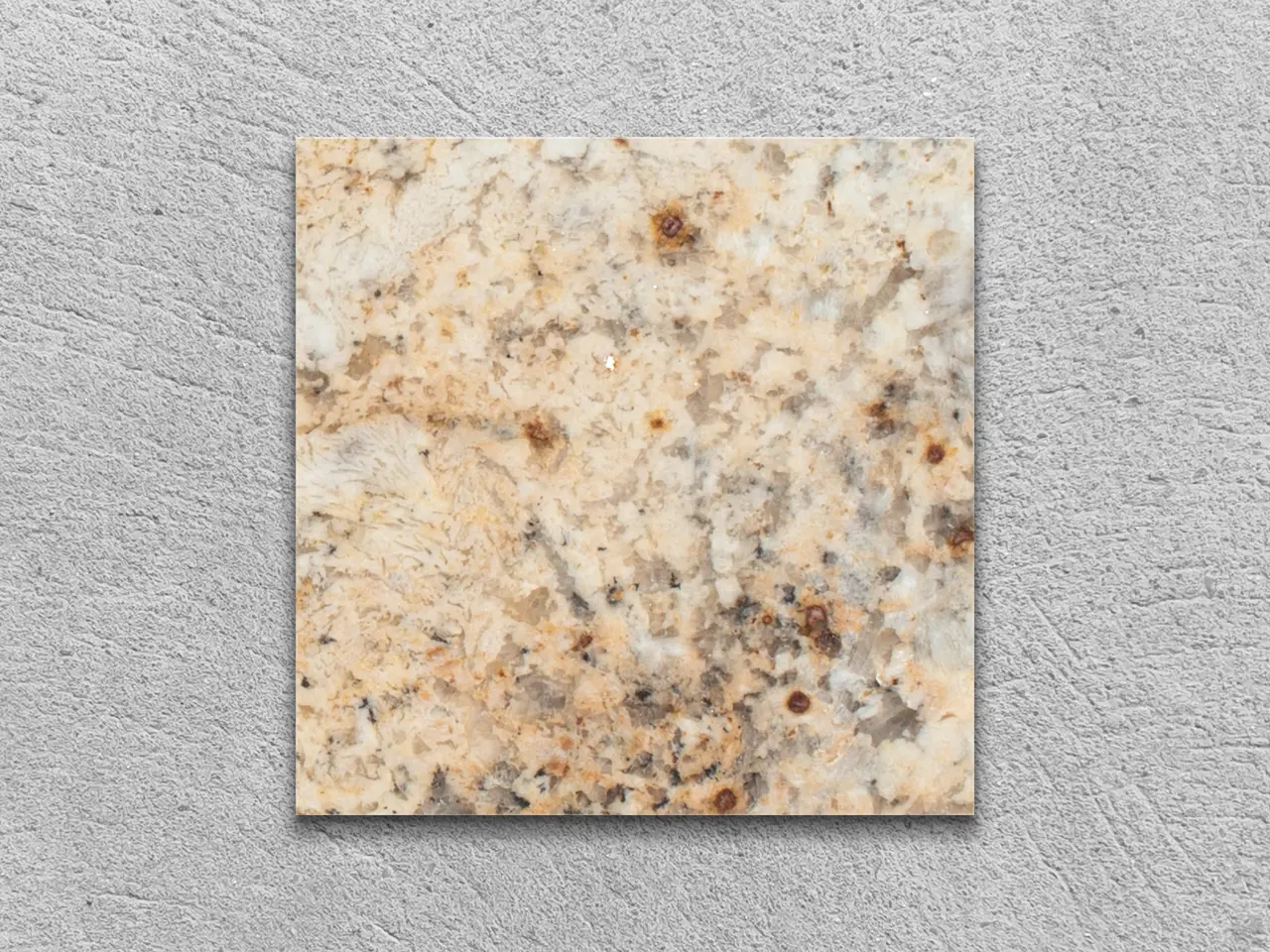 Слэб из гранита COLONIAL GOLD полированный 100x100x20 мм, код 12153