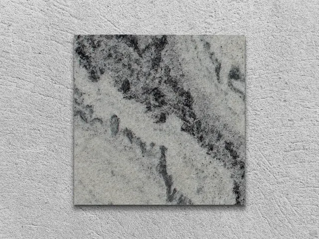 Слэб из мрамора BLACK WAVE полированный 100x100x30 мм, код 4881