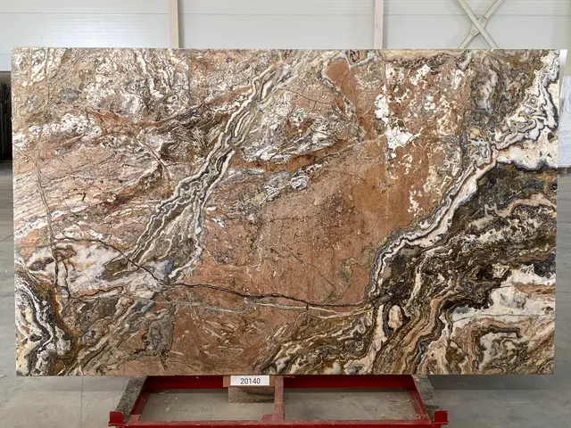 Слэб из оникса ONICE TRAVER полированный 2880x1750x20 мм, код 20140