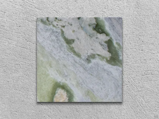 Слэб из оникса HIMALAYAN GREEN полированный 100x100x30 мм, код 10589