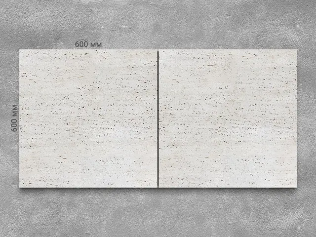 Плитка из травертина CLASSIC LIGHT 600x600x20 мм, код 4665