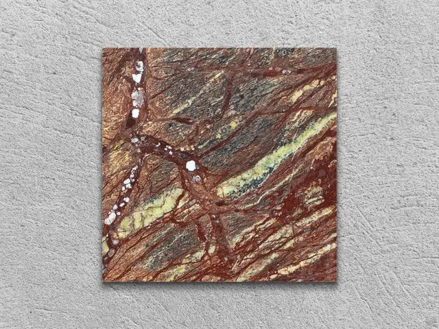 Слэб из мрамора BIDASAR BROWN полированный 100x100x30 мм, код 4221