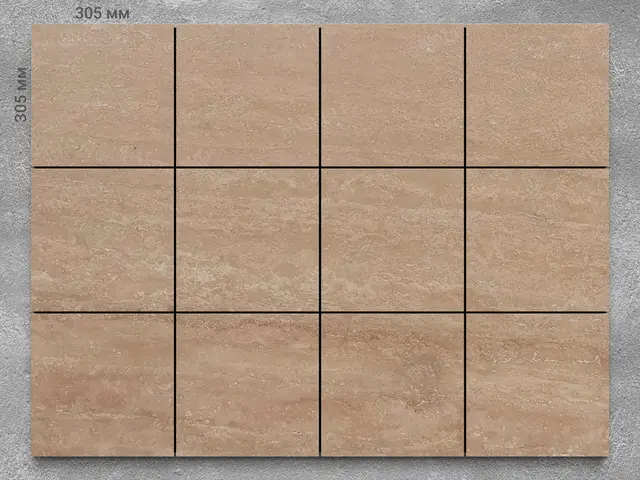 Плитка из травертина CLASSIC LIGHT 305x305x10 мм, код 1294