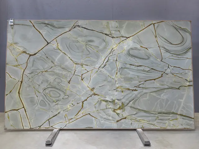 Слэб из кварцита BLUE ROMA 3370x1950x20 мм, код 26163