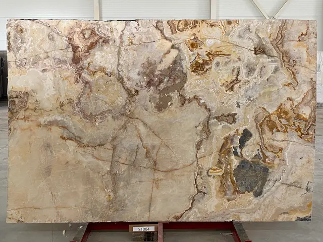 Слэб из оникса ONICE VIOLA полированный 3000x2000x20 мм, код 21004