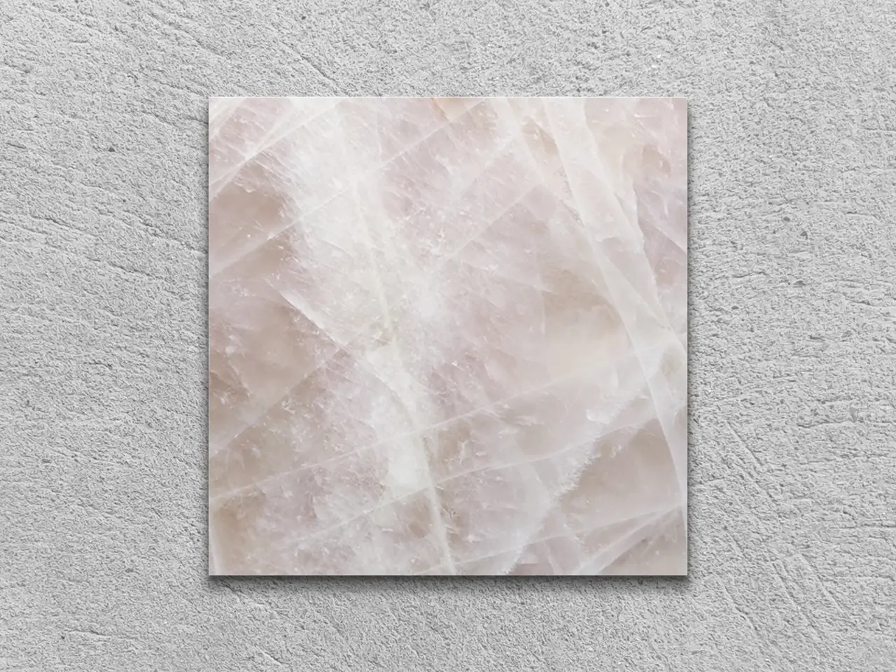 Слэб из кварцита CRISTALLO PINK EXTRA полированный 100x100x20 мм, код 26272