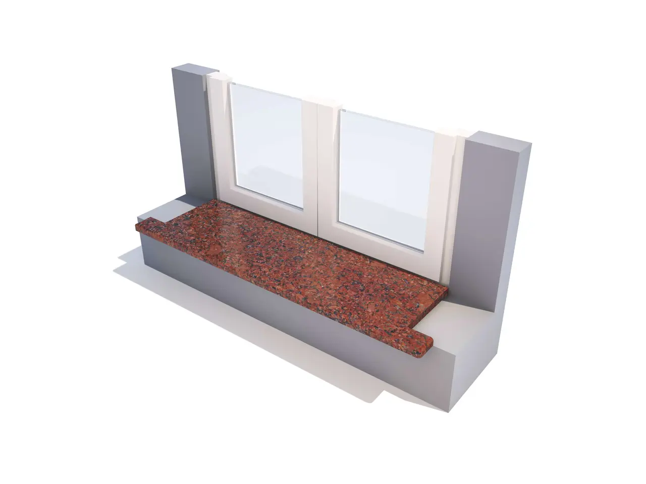 Подоконник IMPERIAL RED полированный 1420x220x30 мм, код 308