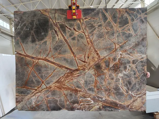 Слэб из мрамора BIDASAR BROWN LEATHER 2270x1750x20 мм, код 28792