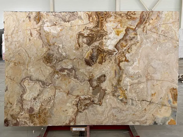 Слэб из оникса ONICE VIOLA полированный 3000x2000x20 мм, код 21003