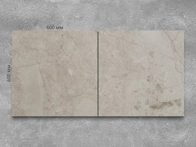 Плитка из мрамора CREMA NOVA полированный 600x600x20 мм, код 1674