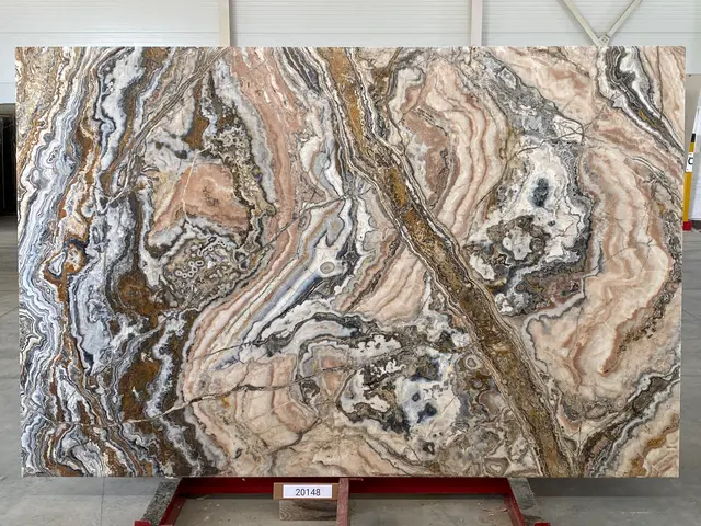 Слэб из оникса ONICE TRAVER полированный 2890x1870x20 мм, код 20148