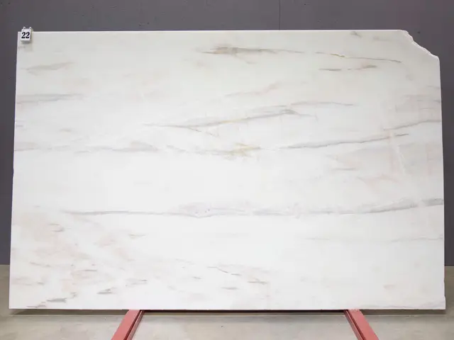 Слэб из мрамора FLAMINGO WHITE полированный 2900x1850x20 мм, код 26461