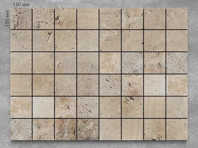Плитка из травертина ANTIQ VERSAL 150x150x20 мм, код 5463