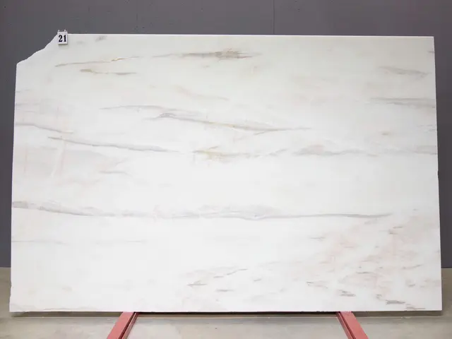 Слэб из мрамора FLAMINGO WHITE полированный 2900x1800x20 мм, код 26460