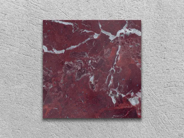 Слэб из мрамора ROSSO LEVANTO полированный 100x100x20 мм, код 2540