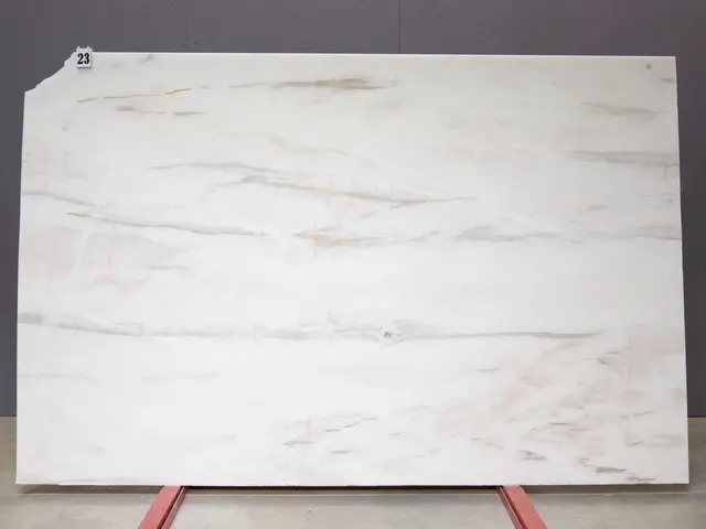Слэб из мрамора FLAMINGO WHITE полированный 2900x1850x20 мм, код 26462