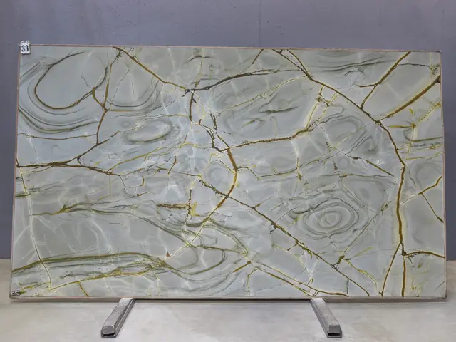 Слэб из кварцита BLUE ROMA 3370x1950x20 мм, код 26158