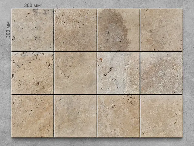 Травертин ANTIQ VERSAL 300x300x20 мм, код 16518