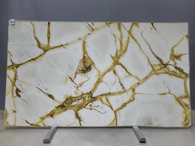 Слэб из кварцита BRECCIA ROMANO полированный 3370x1900x20 мм, код 26178