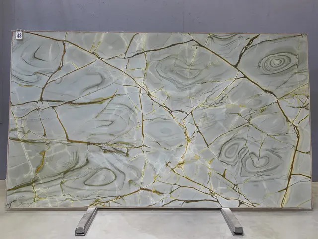 Слэб из кварцита BLUE ROMA 3370x1950x20 мм, код 26168