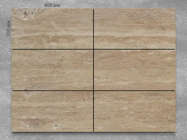 Плитка из травертина ANTIQ VEIN 600x300x20 мм, код 3993