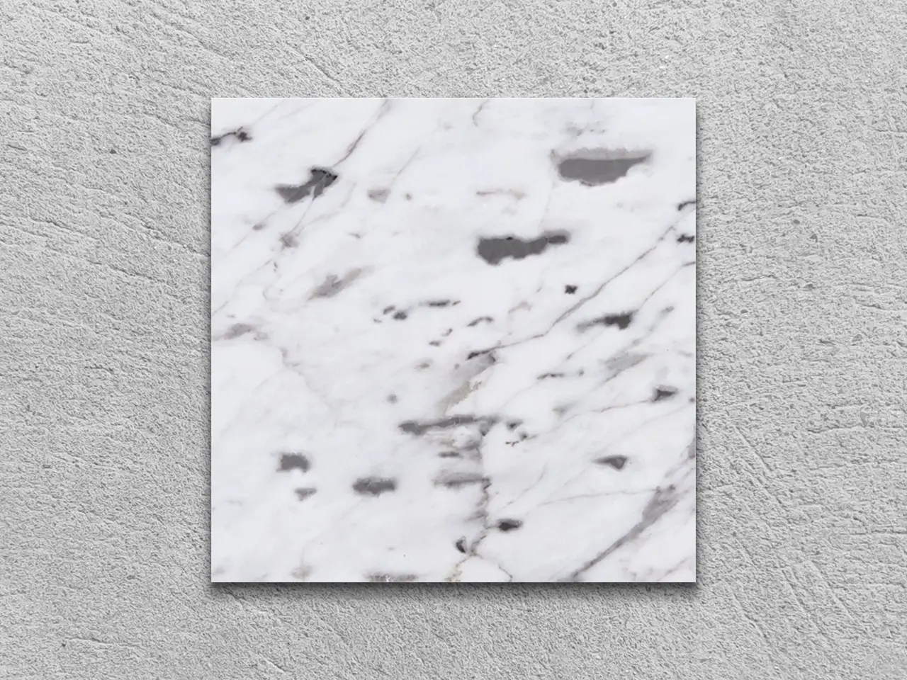 Слэб из мрамора BIANCO CARRARA GIOIA полированный 100x100x20 мм, код 26267