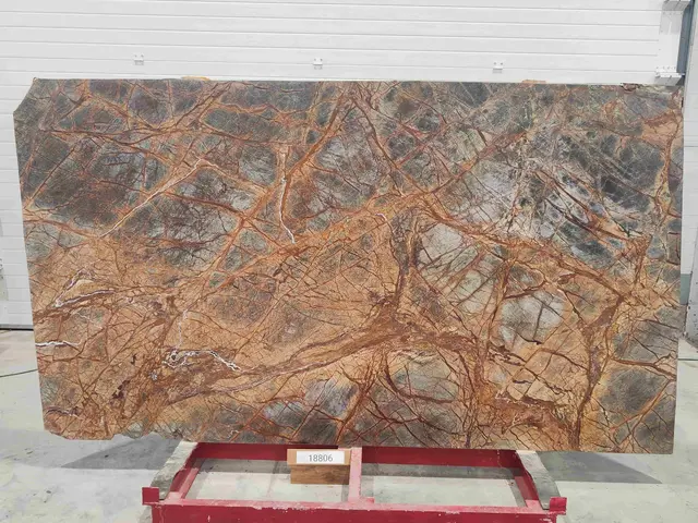 Слэб из мрамора BIDASAR BROWN полированный 2750x1580x20 мм, код 18806