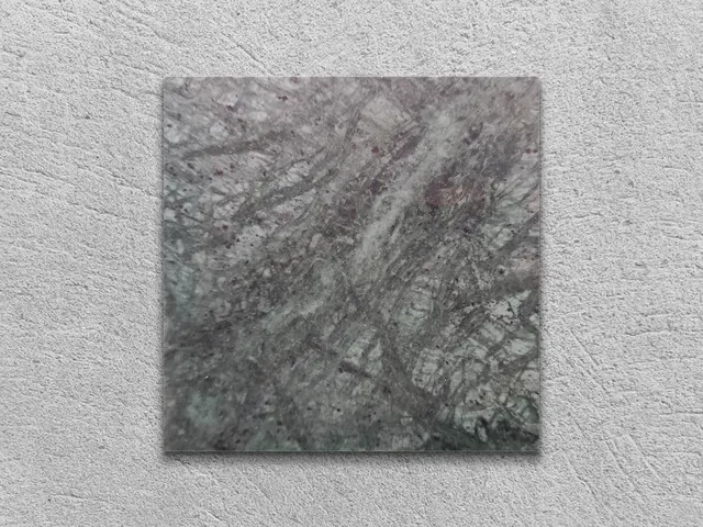 Слэб из мрамора INDIAN GREEN полированный 100x100x30 мм, код 2587