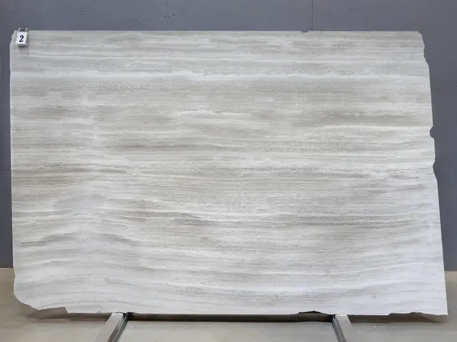 Слэб из мрамора SILK GEORGETTE BIANCO EXTRA полированный 2810x1840x20 мм, код 28757