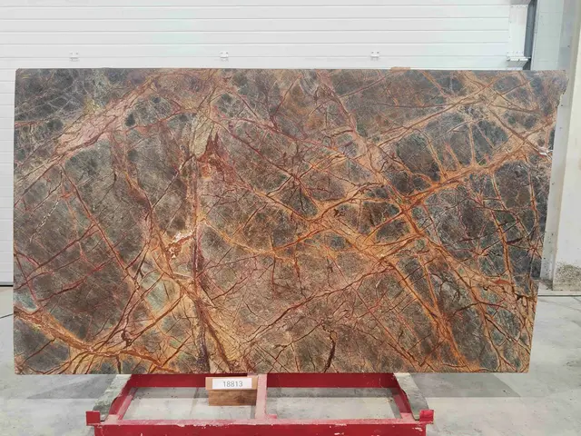 Слэб из мрамора BIDASAR BROWN полированный 2800x1610x20 мм, код 18813