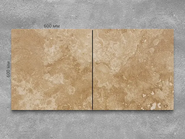 Плитка из травертина CLASSIC LIGHT 600x600x20 мм, код 7104