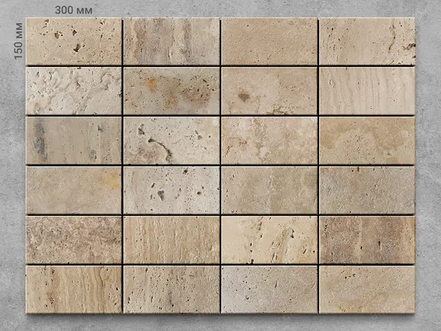 Травертин ANTIQ VERSAL 300x150x20 мм, код 16517