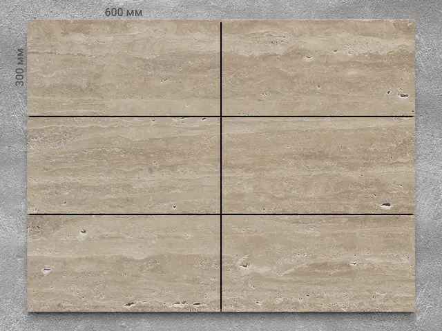 Плитка из травертина ANTIQ VEIN 600x300x15 мм, код 3994