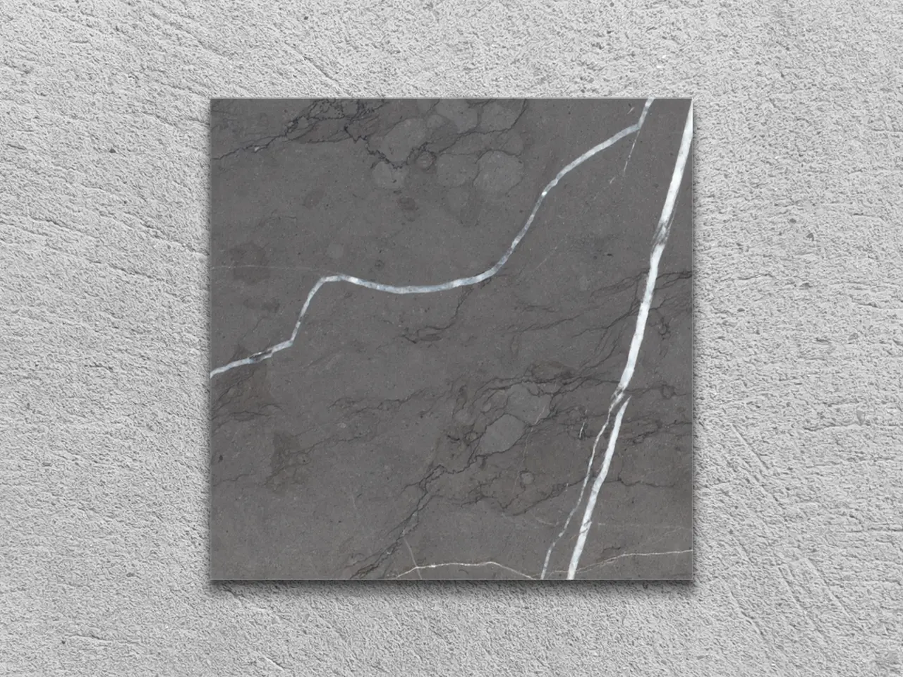 Слэб из мрамора PIETRA GRAY полированный 100x100x30 мм, код 12257
