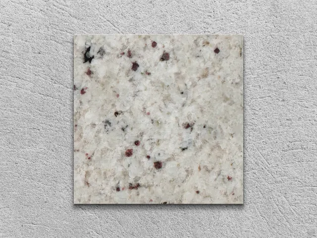 Слэб из гранита COLONIAL WHITE полированный 100x100x20 мм, код 4187